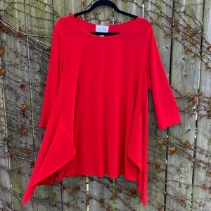 3/$40 👀 Joseph Ribkoff red blouse